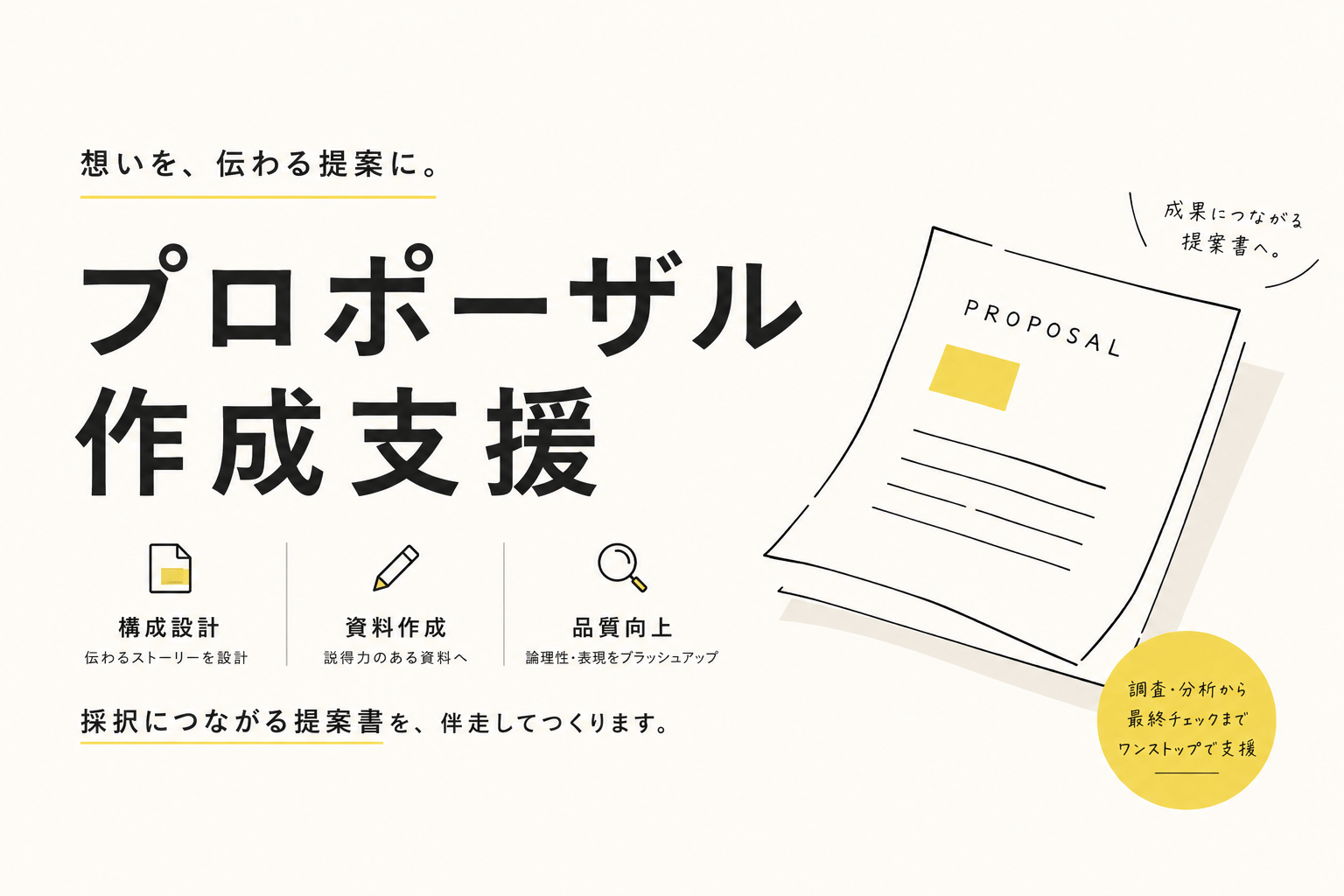 プロポーザル作成支援のイメージ